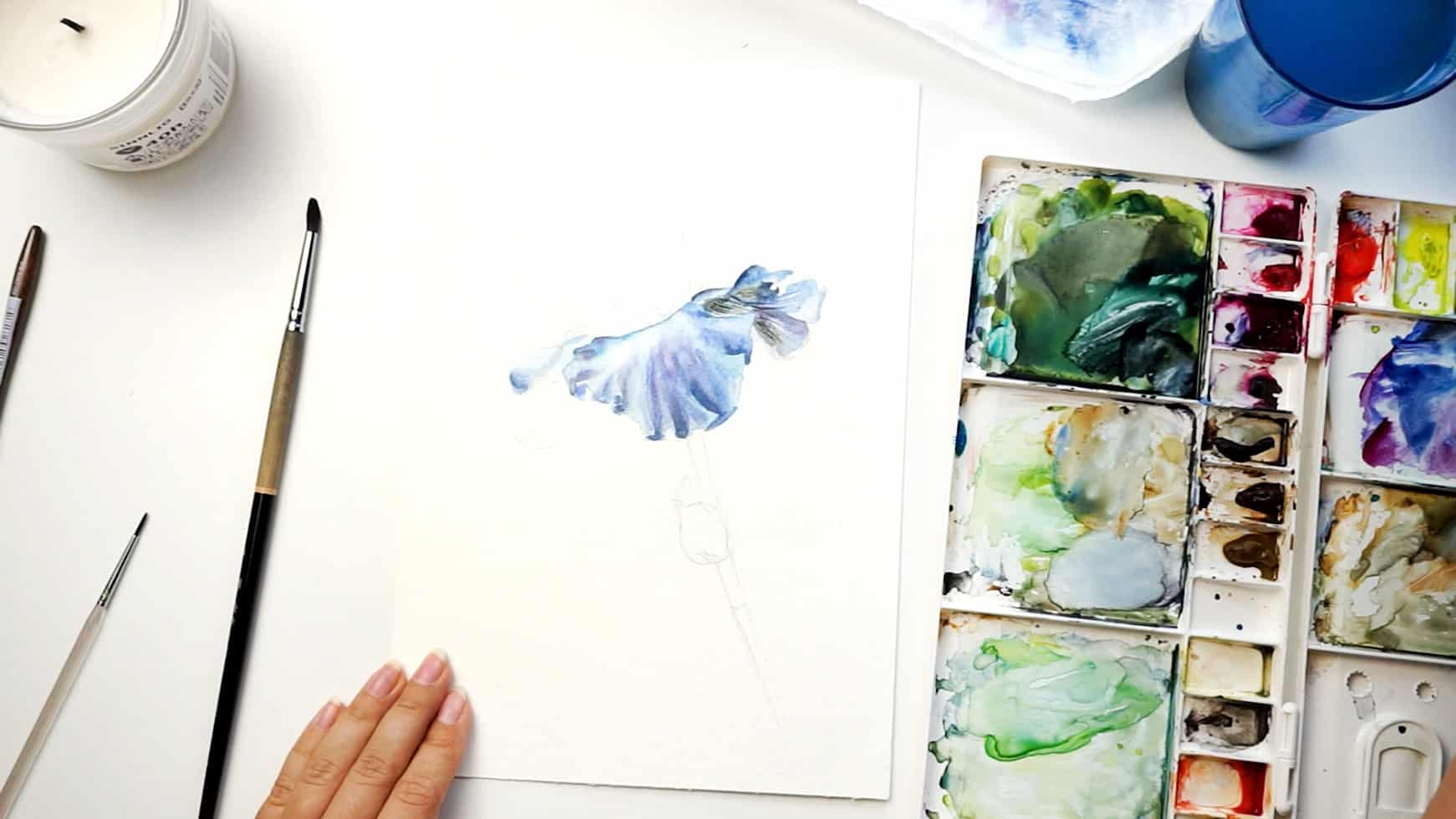 watercolor iris step 8