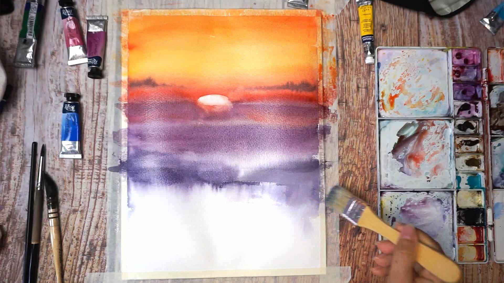Sept 11 - Paint sunset