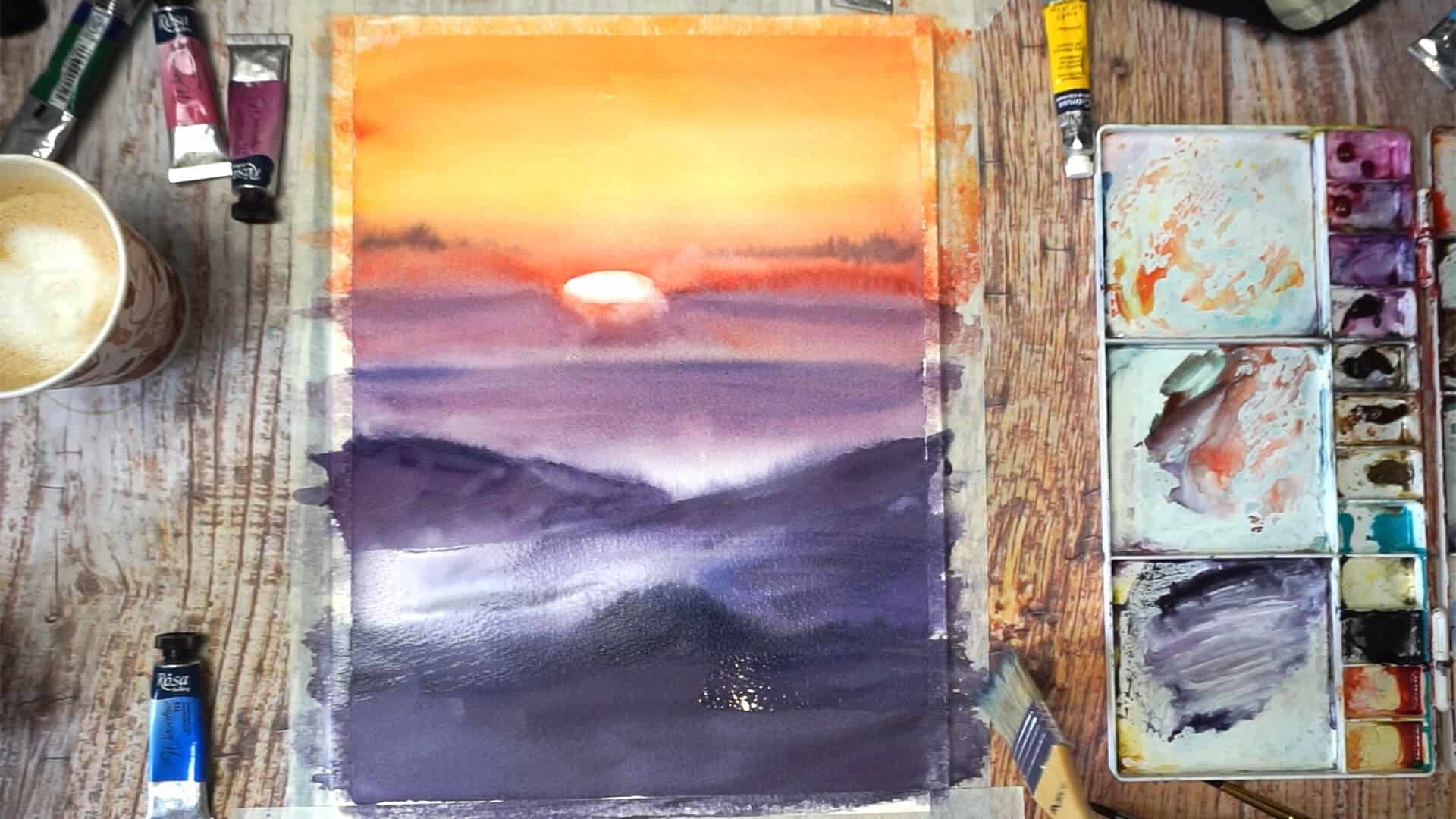 Sept 14 - Paint sunset