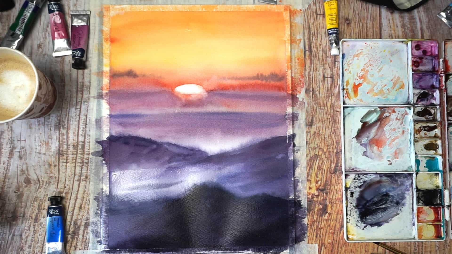 Sept 15 - Paint sunset