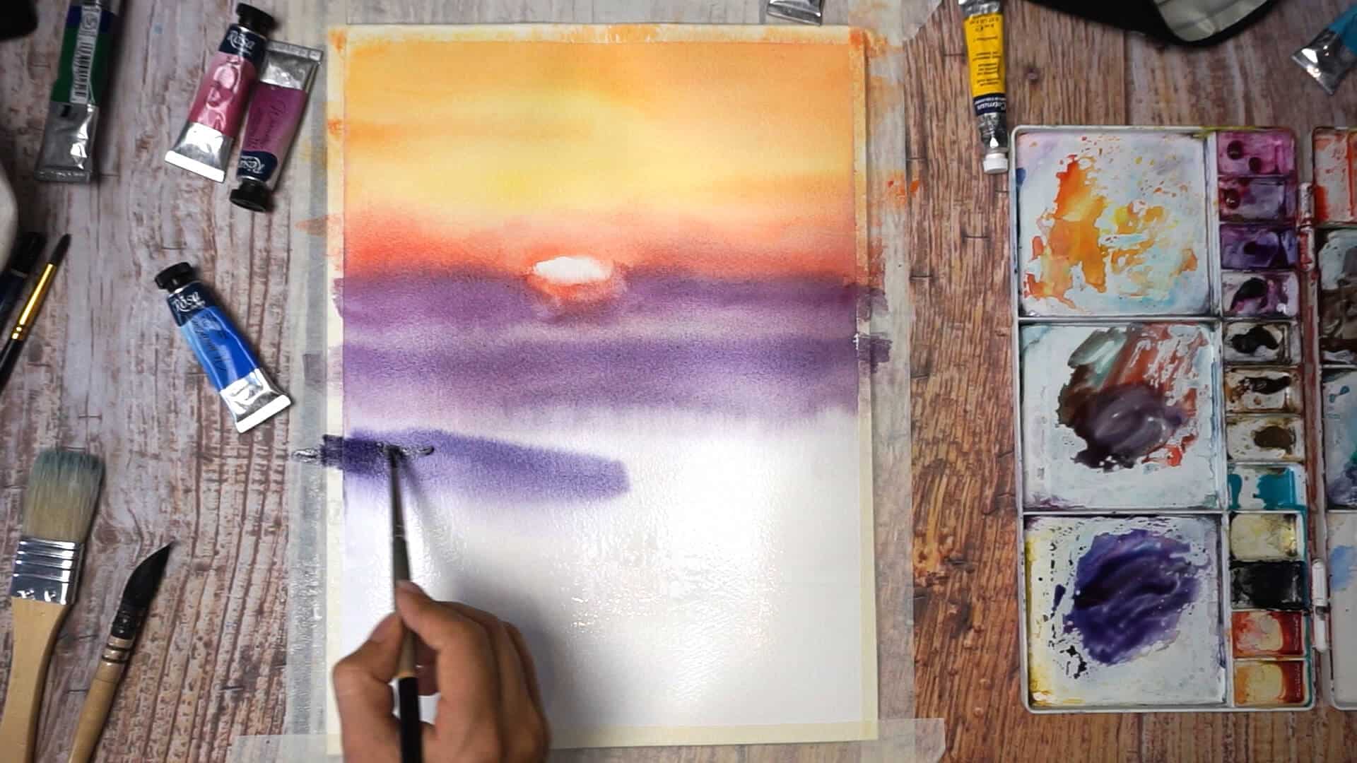 Sept 08 - Paint sunset
