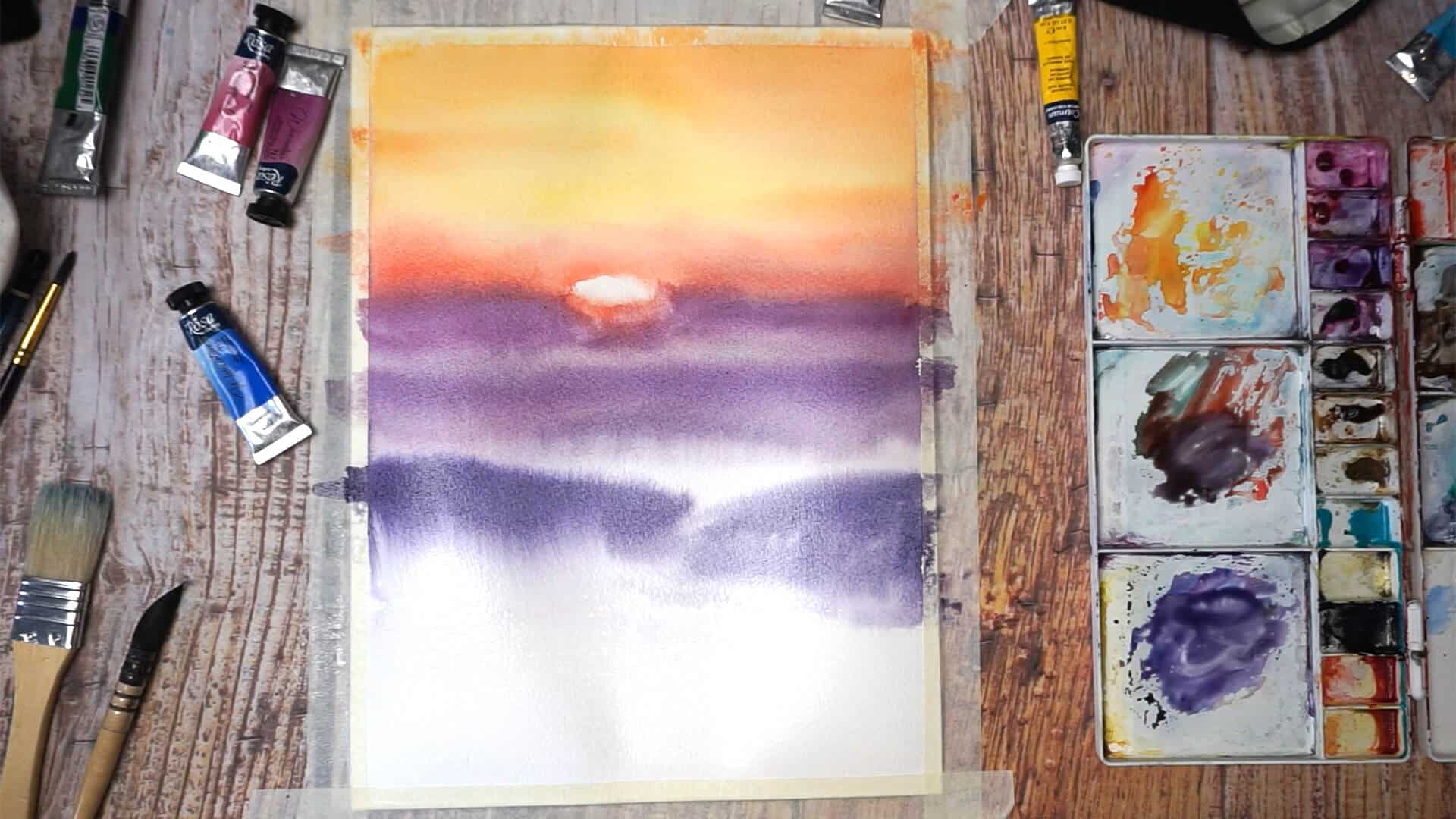 Sept 09 - Paint sunset